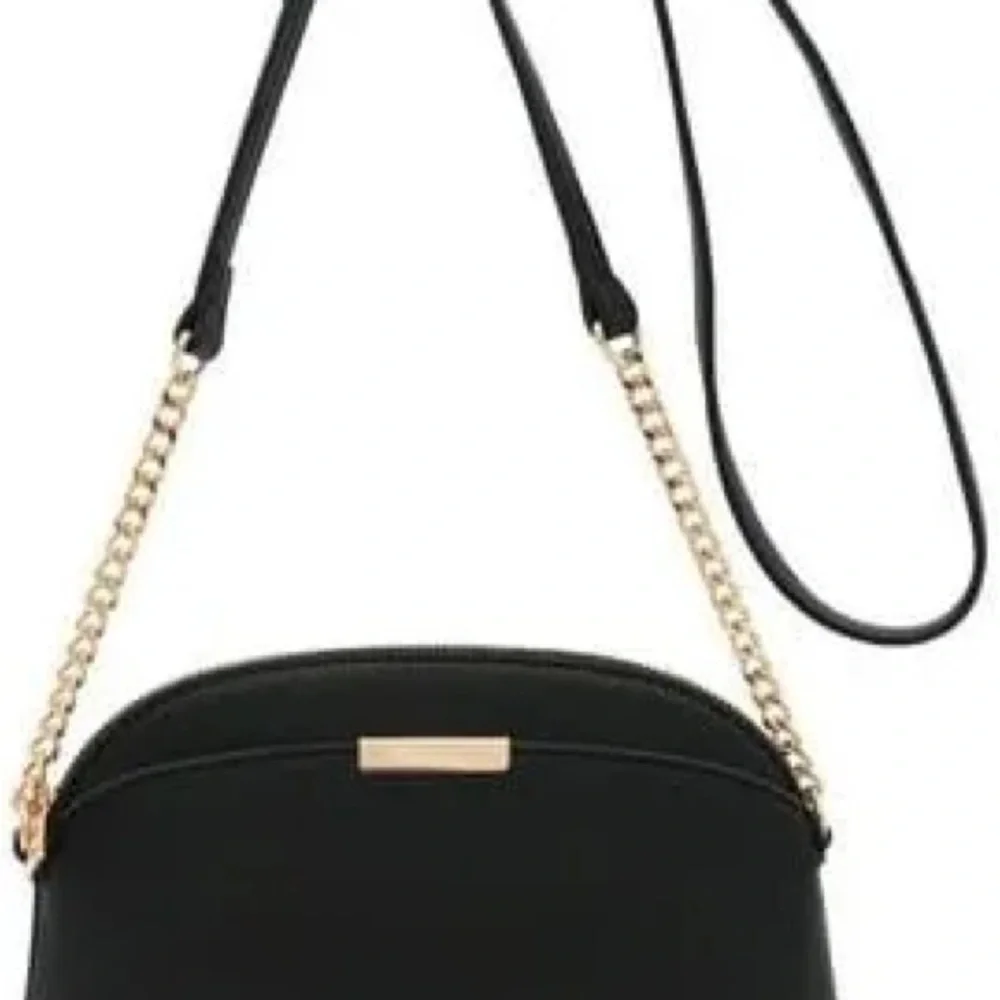 DKNY Black Crossbody Bag with Gold Chain - Picture 1 of 16
